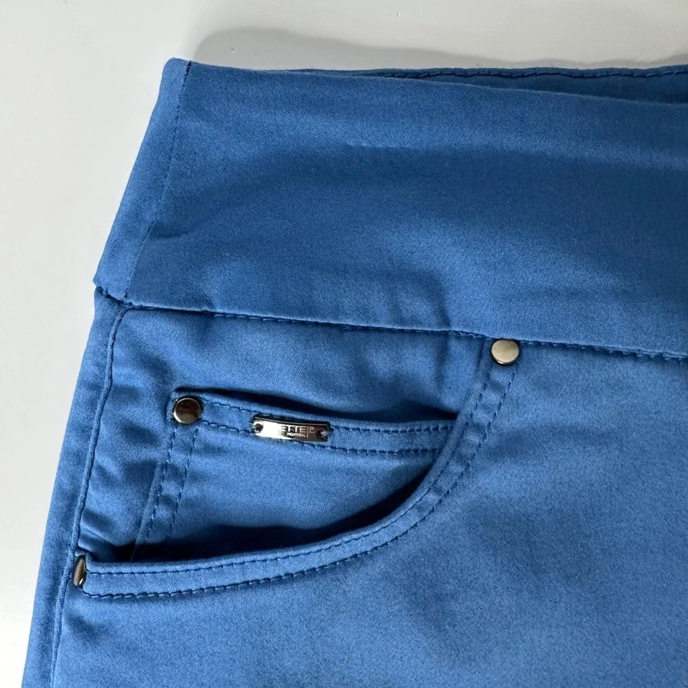 Lisette‎ L Montreal Stretch Skort Blue Pull On Skirt Shorts Golf Resort Size 12